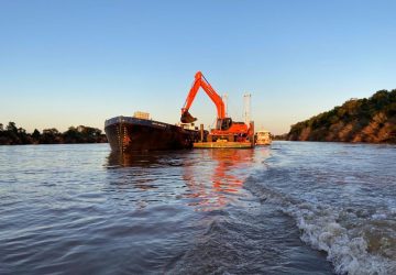 DNIT executa serviços de dragagem e sinalização na hidrovia do rio Taquari