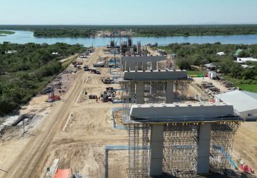 Com cerca de 30% da obra concluída, ponte Bioceânica avança em suas diferentes frentes