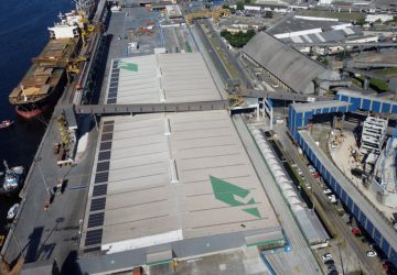 Painéis fotovoltaicos incrementam sustentabilidade no terminal da Klabin no porto