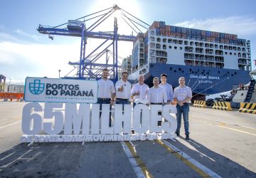 Portos do Paraná ultrapassa 65 milhões de toneladas movimentadas em 2023
