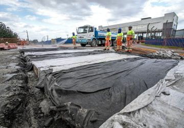 Pátio de Triagem ganha pavimentação de concreto em áreas mais sensíveis