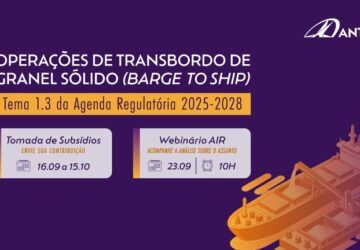 Tomada de subsídios recebe contribuições sobre operações de transbordo de granel sólido